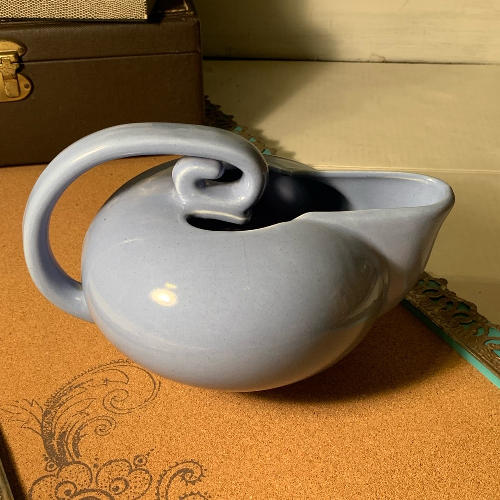 Vintage Blue Ball USA Stoneware Pitcher (B16)